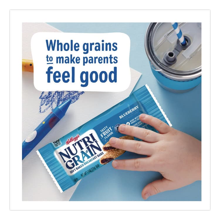 KELLOGG'S Nutri-Grain Soft Baked Breakfast Bars, Blueberry, Indv Wrapped 1.3 oz Bar, 16/Box (KEB35745) thumbnail 4