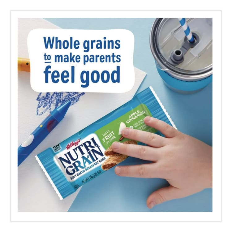 KELLOGG'S Nutri-Grain Soft Baked Breakfast Bars, Apple-Cinnamon, Indv Wrapped 1.3 oz Bar, 16/Box (KEB35645) thumbnail 4