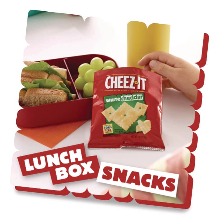 KELLOGG'S Cheez-It Crackers, 1.5 oz Single-Serving Snack Bags, White Cheddar, 8/Box (KEB12653) thumbnail 3