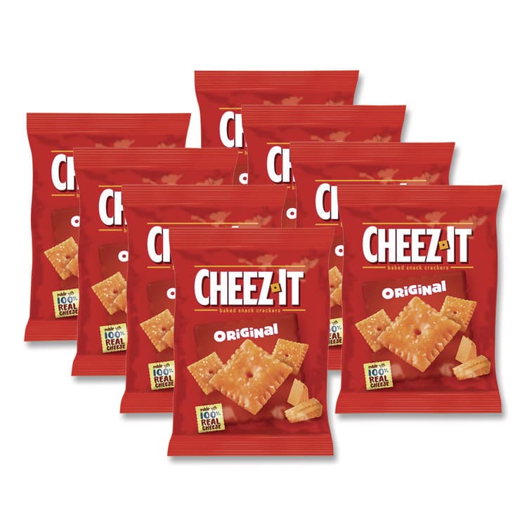 KELLOGG'S Cheez-It Crackers, 1.5 oz Single-Serving Snack Pack, 8/Box (KEB12233)