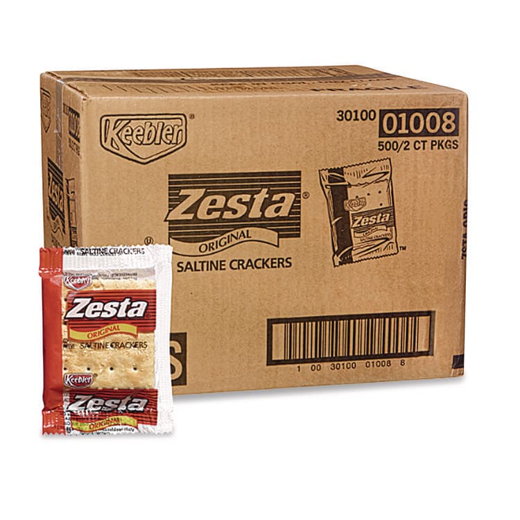 KELLOGG'S Zesta, Individually Wrapped, Saltine, 500/Carton (KEB01008)