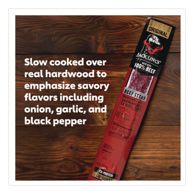 LINK SNACKS Beef Steak, Original, 1 oz., 12/Box (JCK02027) thumbnail 4