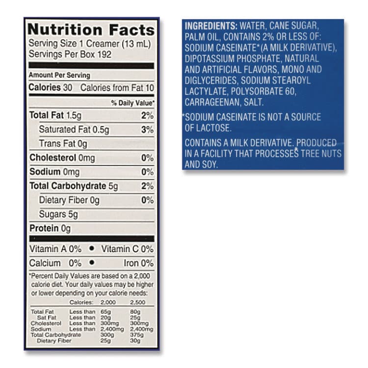 DEAN FOODS Flavored Liquid Non-Dairy Coffee Creamer, French Vanilla, 0.44 oz Mini Cups, 192/Carton (ITD827981) thumbnail 4