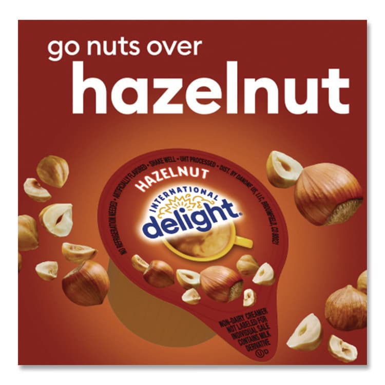 DEAN FOODS Flavored Liquid Non-Dairy Coffee Creamer, Hazelnut, 0.44 oz Mini Cups, 48/Box (ITD02283) thumbnail 2