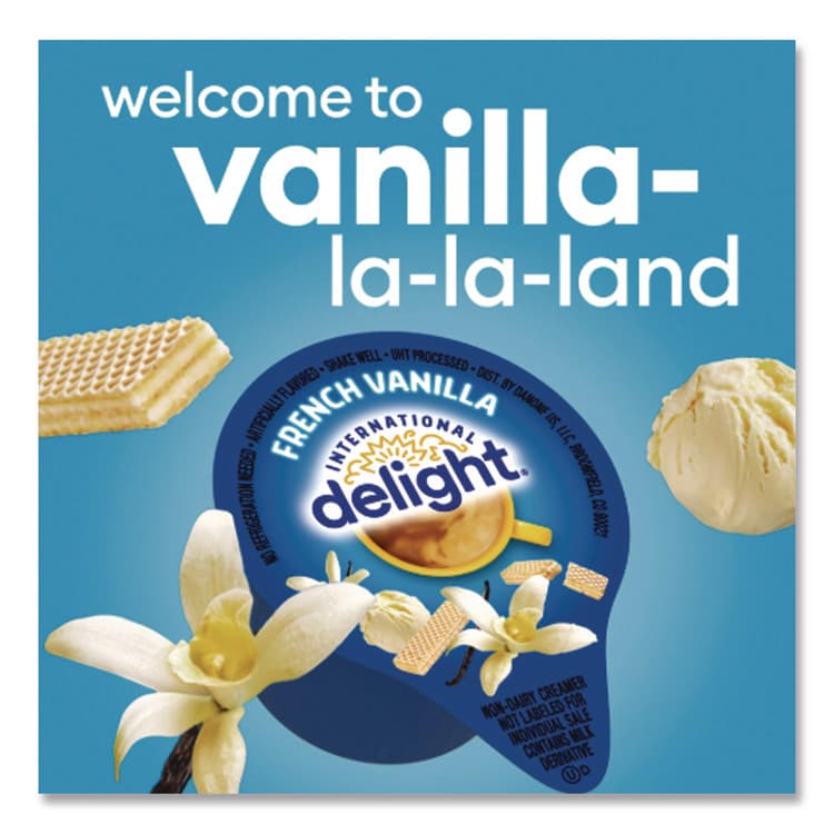 DEAN FOODS Flavored Liquid Non-Dairy Coffee Creamer, French Vanilla, 0.44 oz Mini Cups, 48/Box (ITD02282) thumbnail 2