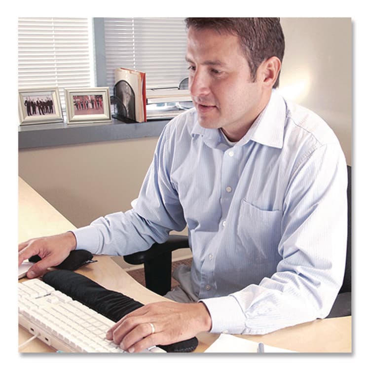 BROWNMED Nonskid Keyboard Wrist Cushion, 15.75 x 10, Black (IMAA10173) thumbnail 4