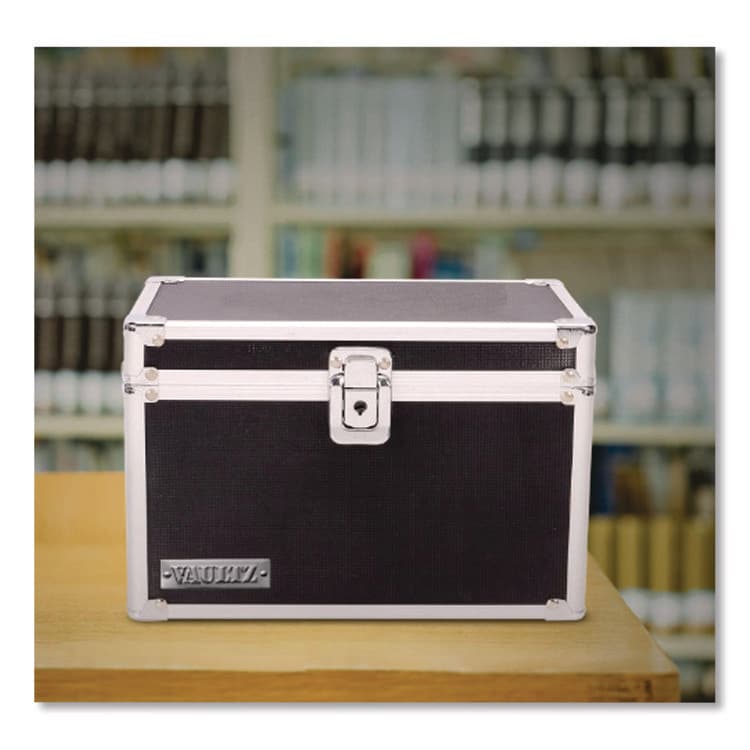 IDEASTREAM CONSUMER PRODUCTS Locking Index Card File, Holds 550 5 x 8 Cards, 8.75 x 5.5 x 5.75, Black (IDEVZ01280) thumbnail 4