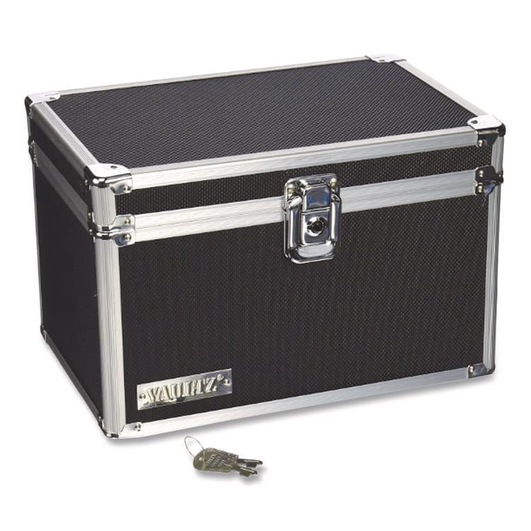 IDEASTREAM CONSUMER PRODUCTS Locking Index Card File, Holds 550 5 x 8 Cards, 8.75 x 5.5 x 5.75, Black (IDEVZ01280)