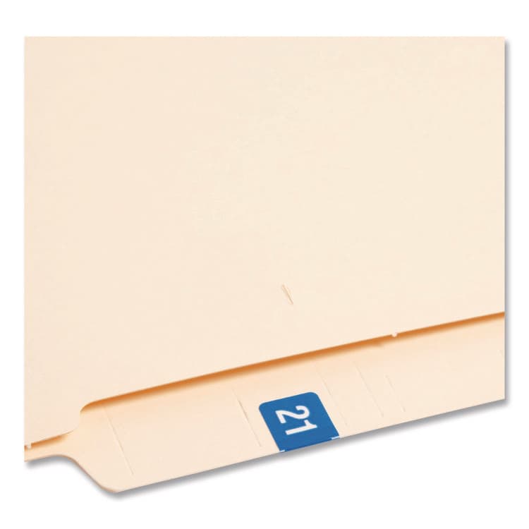 SMEAD MANUFACTURING CO. Year 2021 End Tab Folder Labels, 1 x 0.5, Light Blue/White, 250 Labels/Pack (SMD67921) thumbnail 2