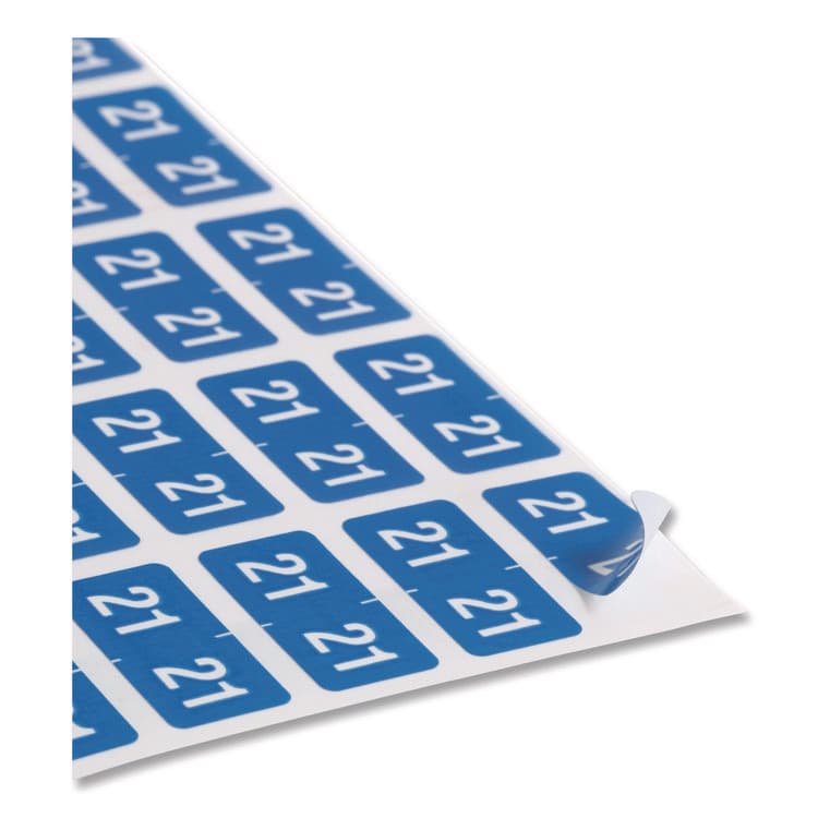 SMEAD MANUFACTURING CO. Year 2021 End Tab Folder Labels, 1 x 0.5, Light Blue/White, 250 Labels/Pack (SMD67921) thumbnail 4