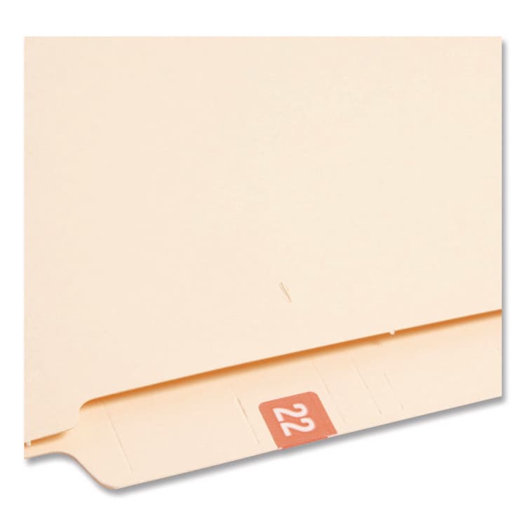 SMEAD MANUFACTURING CO. Yearly End Tab File Folder Labels, 22, 0.5 x 1, Pink, 25/Sheet, 10/Sheets per Resealable Pegboard Display Pack, 250/Pack (SMD67922) thumbnail 2