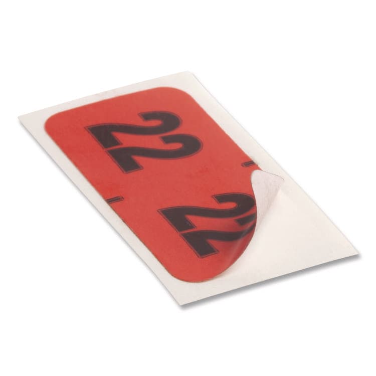 SMEAD MANUFACTURING CO. Yearly End Tab File Folder Labels, 22, 0.75 x 1.5, Red, 500 Labels/Roll (SMD68322) thumbnail 4