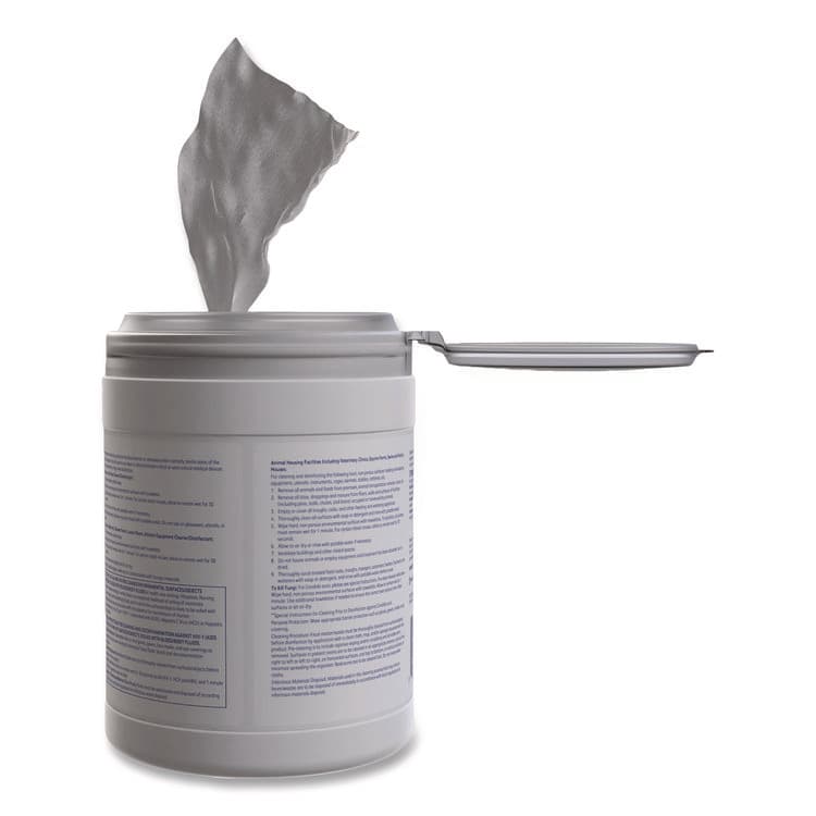 DIVERSEY Oxivir 1 Wipes, 1-Ply, 6 x 7, 160/Canister, 12 Canisters/Carton (DVO100850923) thumbnail 2