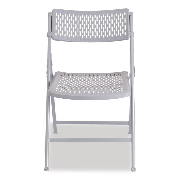 NATIONAL PUBLIC SEATING AirFlex Series Premium Polypropylene Folding Chair, Supports 1,000 lbs, 17.25" Seat Height, Platinum Seat/Back/Base, 4/Carton (NPS1412) thumbnail 3