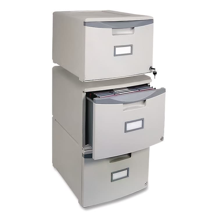 STOREX Stackable Storage Drawer, 14.8" x 18.3" x 12.8", Gray (STX61251S02C) thumbnail 3