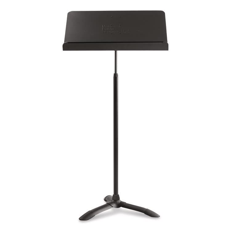 NATIONAL PUBLIC SEATING Melody Music Stand, 20.5" Wide, 24" to 46" Shelf Height, Black (NPS82MS) thumbnail 2