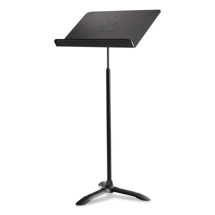 NATIONAL PUBLIC SEATING Melody Music Stand, 20.5" Wide, 24" to 46" Shelf Height, Black (NPS82MS) thumbnail 4