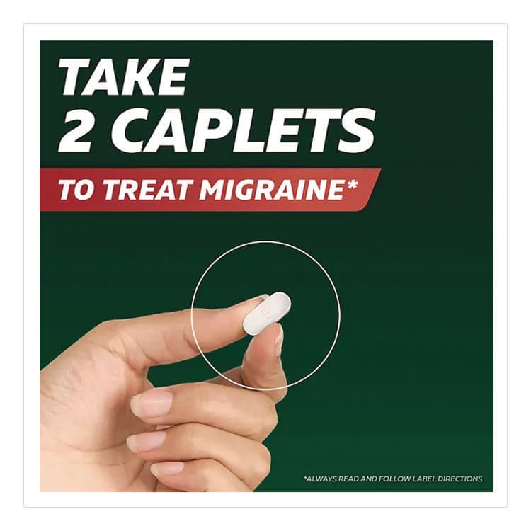 ACME UNITED CORPORATION Migraine Caplets, 2 Tablets/Packet, 30 Packets/Box (EXX64498) thumbnail 4