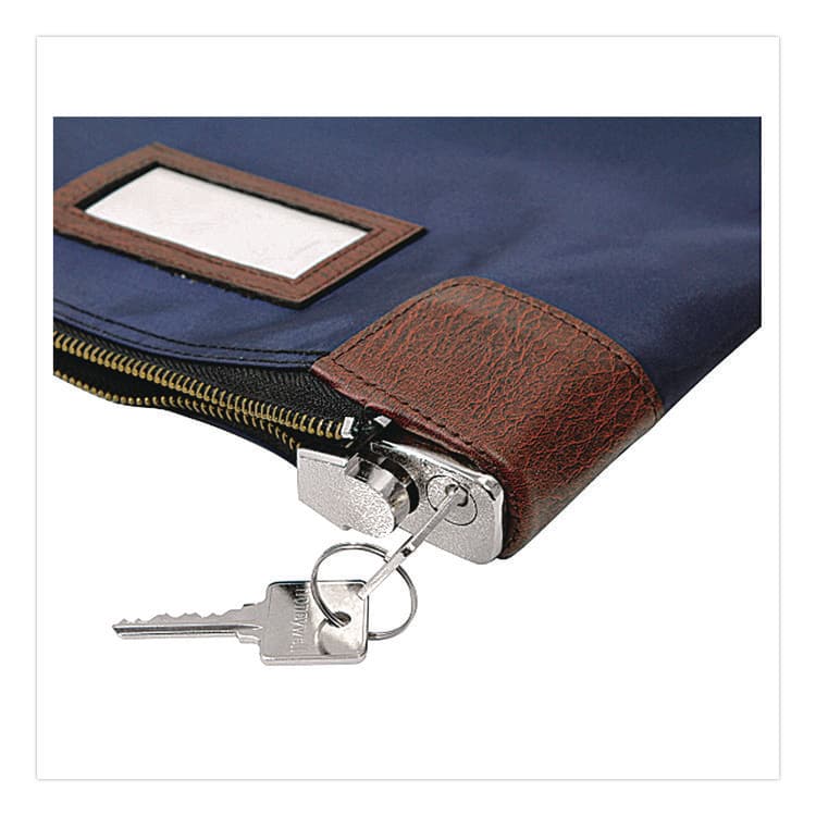 HONEYWELL ENVIRONMENTAL Key Lock Deposit Bag with Locking Zipper, Vinyl, 11.2" x 1.2" x 8.7", Navy Blue (HWL6505) thumbnail 4
