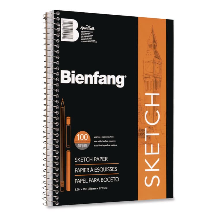 HUNT MFG. Take Me Along Sketch Book, 50 lb Tissue Paper Stock, Black/Silver Cover, (100) 11 x 8.5 Sheets (EPIR237117) thumbnail 4