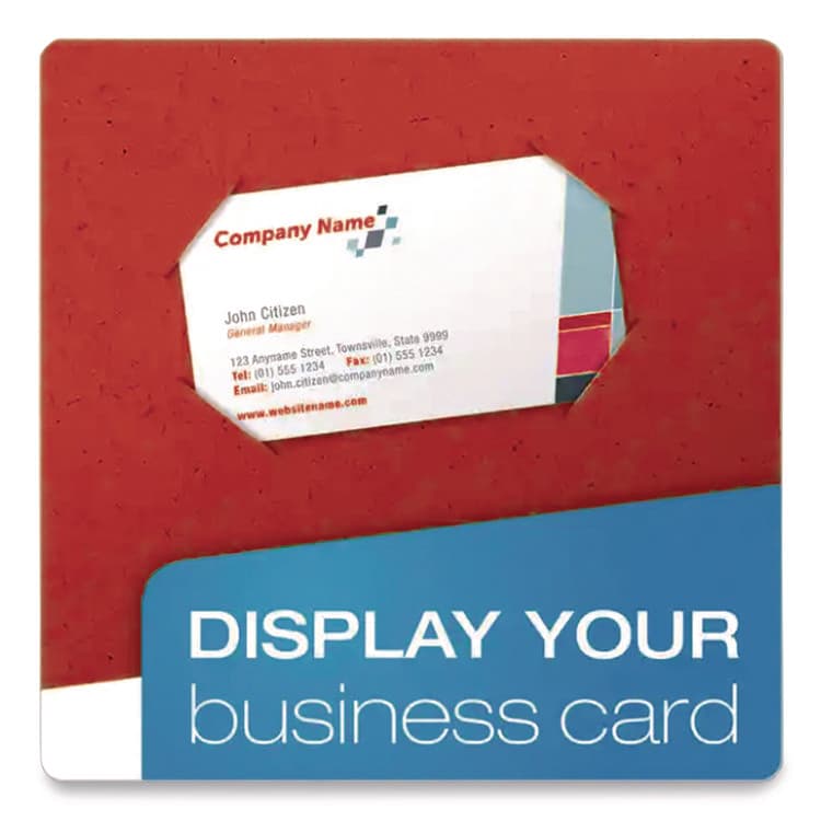 TOPS BUSINESS FORMS Earthwise by Oxford 100% Recycled Twin-Pocket Folder, Accommodates (100) 11 x 8.5 Sheets, Red, 10/Pack (ESS00573EE) thumbnail 3