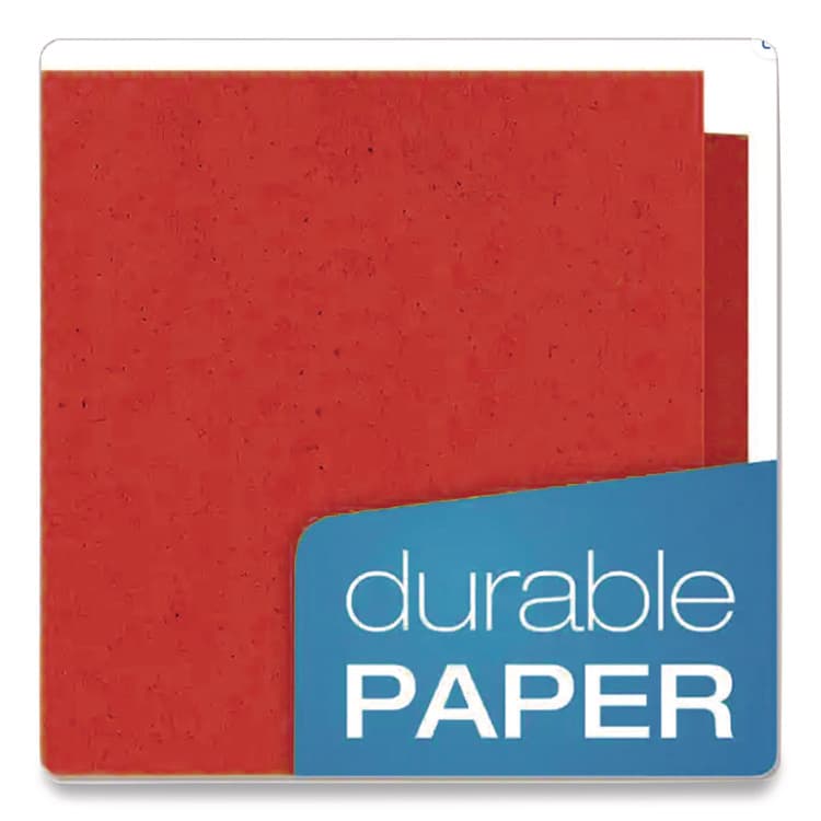 TOPS BUSINESS FORMS Earthwise by Oxford 100% Recycled Twin-Pocket Folder, Accommodates (100) 11 x 8.5 Sheets, Red, 10/Pack (ESS00573EE) thumbnail 4