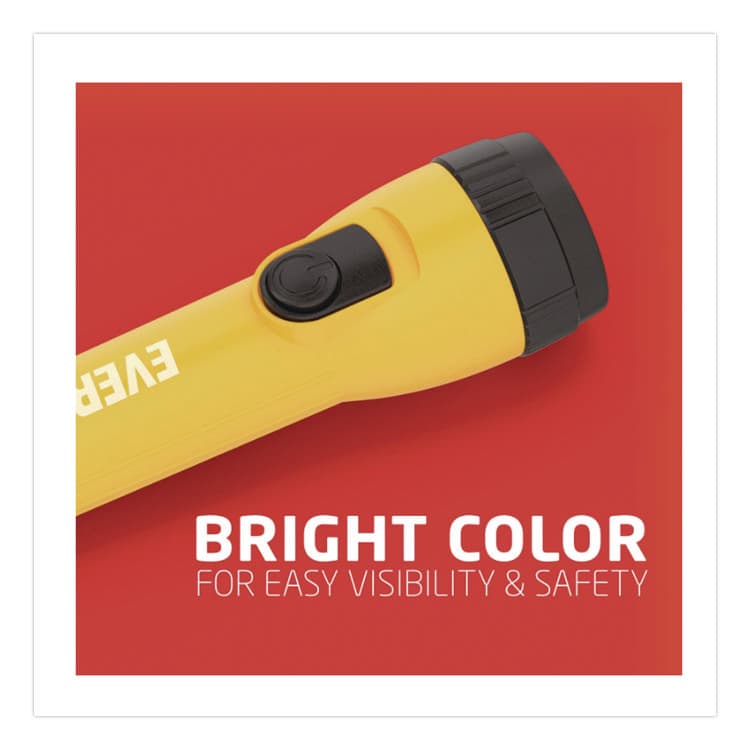 EVEREADY BATTERY LED Industrial Economy Flashlight, 2 D Batteries (Sold Separately), Yellow/Black (EVE1251L) thumbnail 4