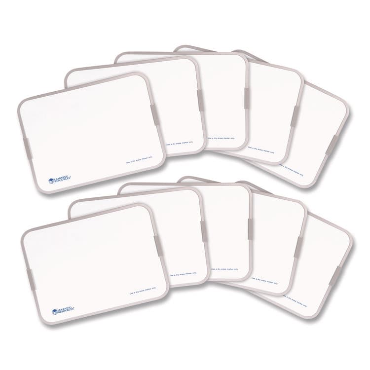 LEARNING RESOURCES Dry Erase Boards, 9" x 12", White Surface, 10 Boards (LRNLER4278) thumbnail 4