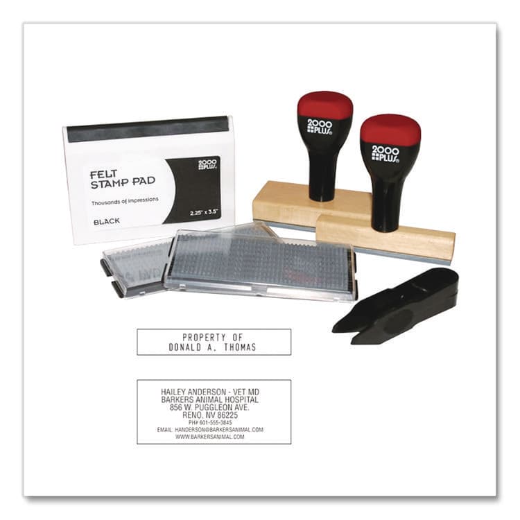 CONSOLIDATED STAMP Custom Stamp Kit, Black Ink (COS030968) thumbnail 3