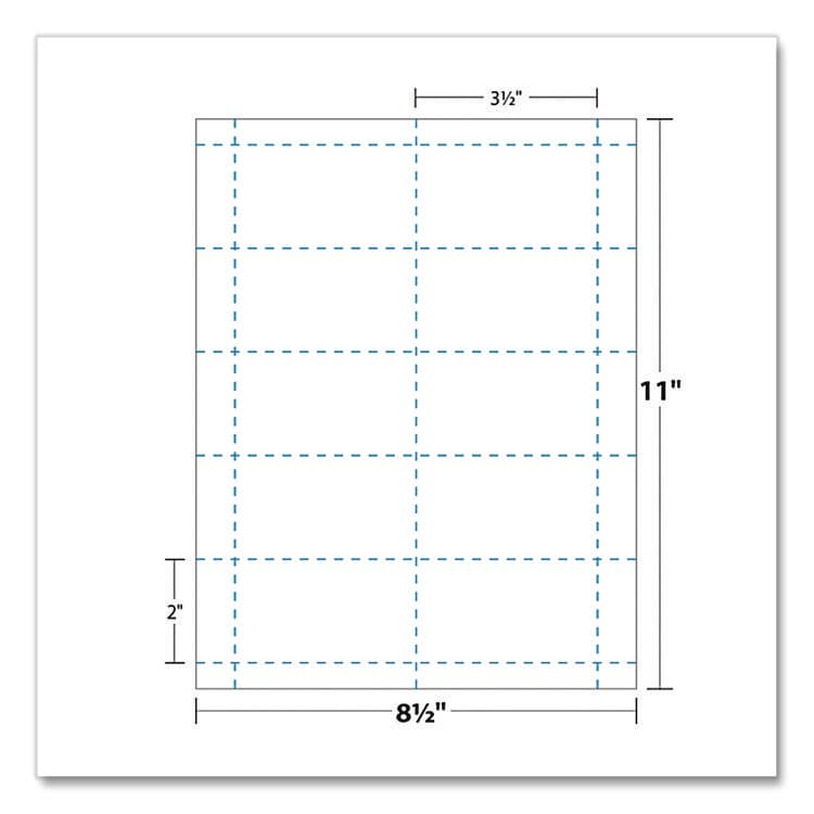 BLANKS/USA Heavyweight Printable Microperforated Business Cards, Copier/Inkjet/Laser/Offset, 2 x 3.5, White, 10/Sheet, 250 Sheets/Pack (BLA25S8WH) thumbnail 2