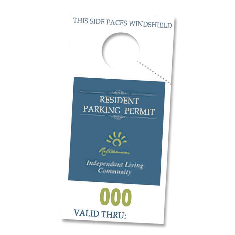 BLANKS/USA Micro-Perforated Parking Pass, 110 lb Index Weight, 8.25 x 11, White, 6 Passes/Sheet, 50 Sheets/Pack (BLA06057SWH) thumbnail 3