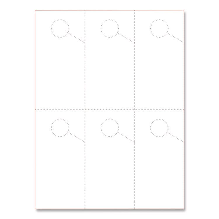 BLANKS/USA Micro-Perforated Parking Pass, 110 lb Index Weight, 8.25 x 11, White, 6 Passes/Sheet, 50 Sheets/Pack (BLA06057SWH) thumbnail 4
