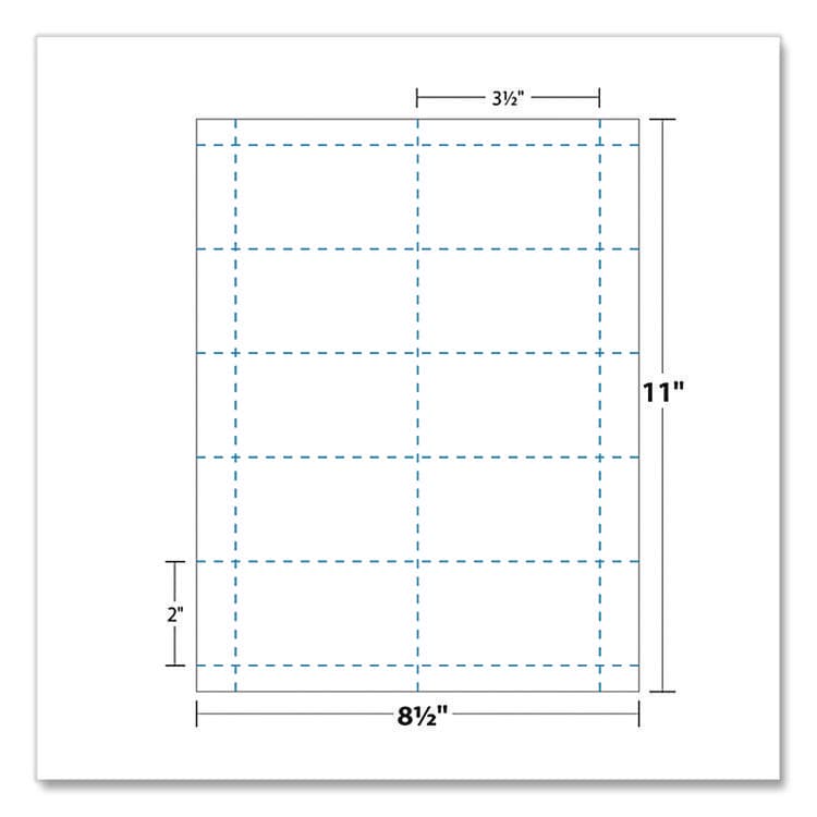 BLANKS/USA Printable Microperforated Business Cards, Copier/Inkjet/Laser/Offset, 2 x 3.5, White, 10/Sheet, 100 Sheets/Pack (BLABCT10B6WH) thumbnail 2