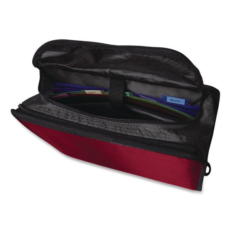 CASE IT King Size Mighty Zip Tab Binder, 3 Rings, 4" Capacity, 11 x 8.5, Red (CAED186RED) thumbnail 3