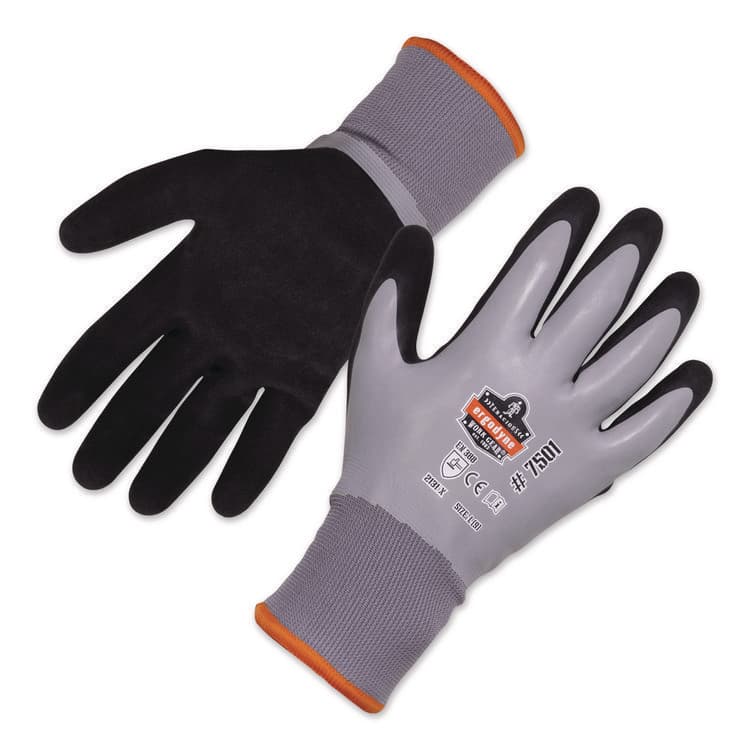 ERGODYNE CORPORATION ProFlex 7501 Coated Waterproof Winter Gloves, EN388: 2131X, 11" Long, XX-Large, Gray, Pair (EGO17636)