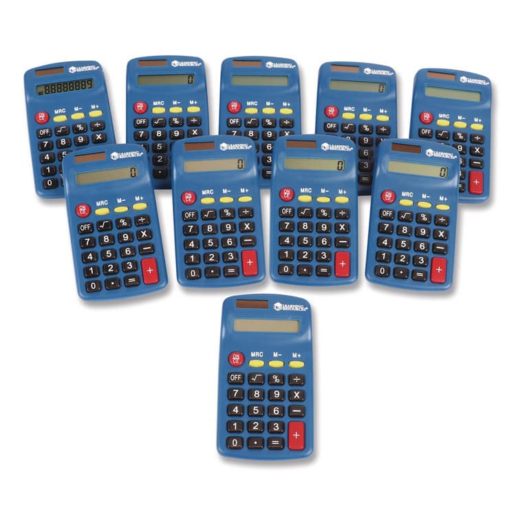 LEARNING RESOURCES Primary Calculator, 8-Digit, LCD, 10 Calculators (LRNLER0038) thumbnail 3