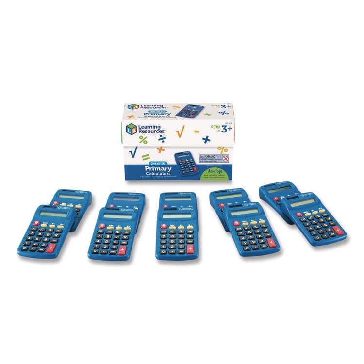 LEARNING RESOURCES Primary Calculator, 8-Digit, LCD, 10 Calculators (LRNLER0038) thumbnail 4