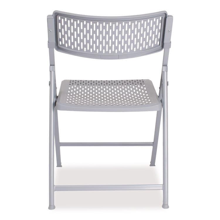 NATIONAL PUBLIC SEATING AirFlex Series Premium Polypropylene Folding Chair, Supports 1,000 lbs, 17.25" Seat Height, Platinum Seat/Back/Base, 4/Carton (NPS1412) thumbnail 4