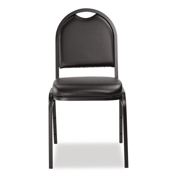 NATIONAL PUBLIC SEATING 9200 Series Premium Upholstered Stack Chair, Vinyl, Supports Up to 500 lb, 19" Seat Height, Black Seat/Back, Black Base, 2/PK (NPS9210BT2) thumbnail 2