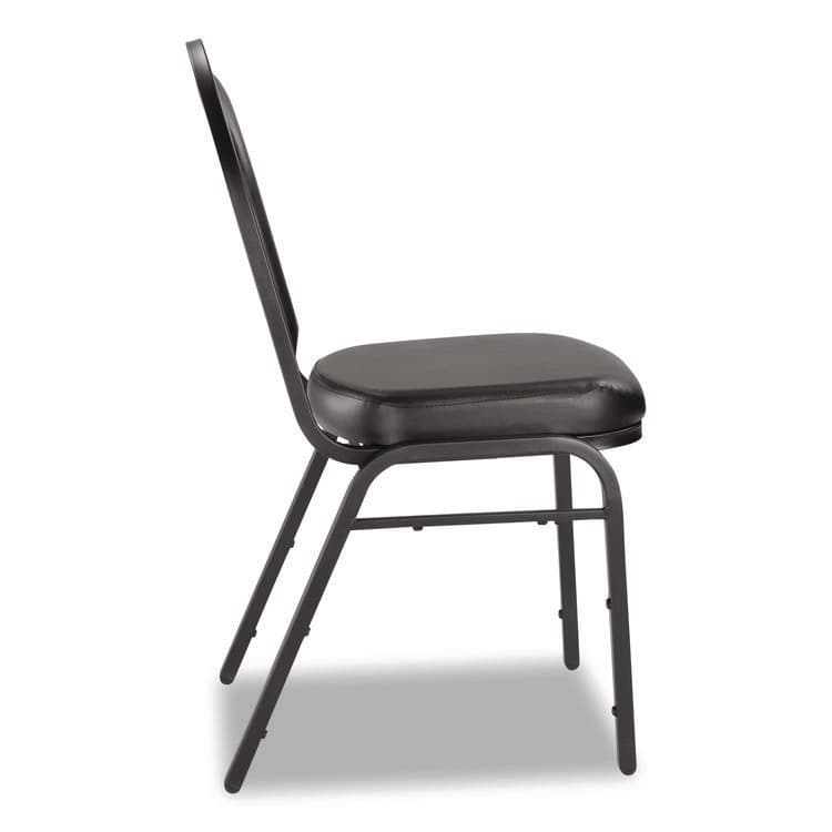 NATIONAL PUBLIC SEATING 9200 Series Premium Upholstered Stack Chair, Vinyl, Supports Up to 500 lb, 19" Seat Height, Black Seat/Back, Black Base, 2/PK (NPS9210BT2) thumbnail 4