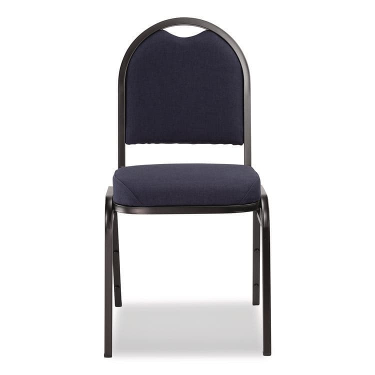 NATIONAL PUBLIC SEATING 9200 Series Premium Upholstered Stack Chair, Fabric, Supports 500 lbs, 19" Seat Ht, Midnight Blue Seat/Back, Black Base, 2/Pk (NPS9254BT2) thumbnail 2