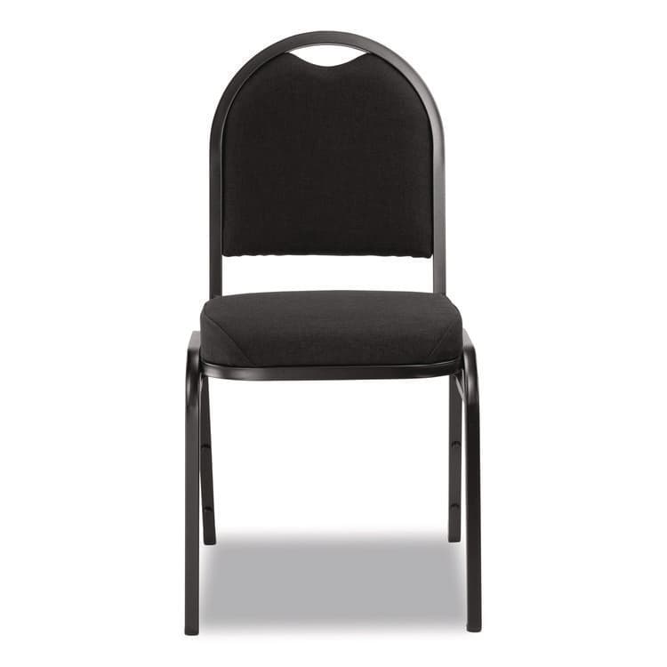 NATIONAL PUBLIC SEATING 9200 Series Premium Upholstered Stack Chair, Fabric, Supports 500 lb,19" Seat Height, Ebony Black Seat/Back, Black Base, 2/PK (NPS9260BT2) thumbnail 2