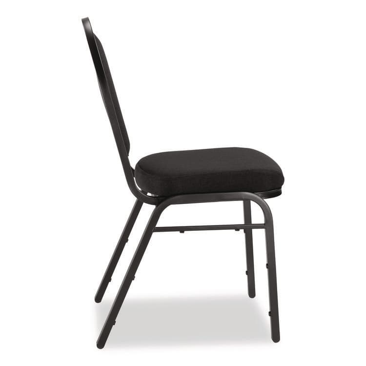 NATIONAL PUBLIC SEATING 9200 Series Premium Upholstered Stack Chair, Fabric, Supports 500 lb,19" Seat Height, Ebony Black Seat/Back, Black Base, 2/PK (NPS9260BT2) thumbnail 4