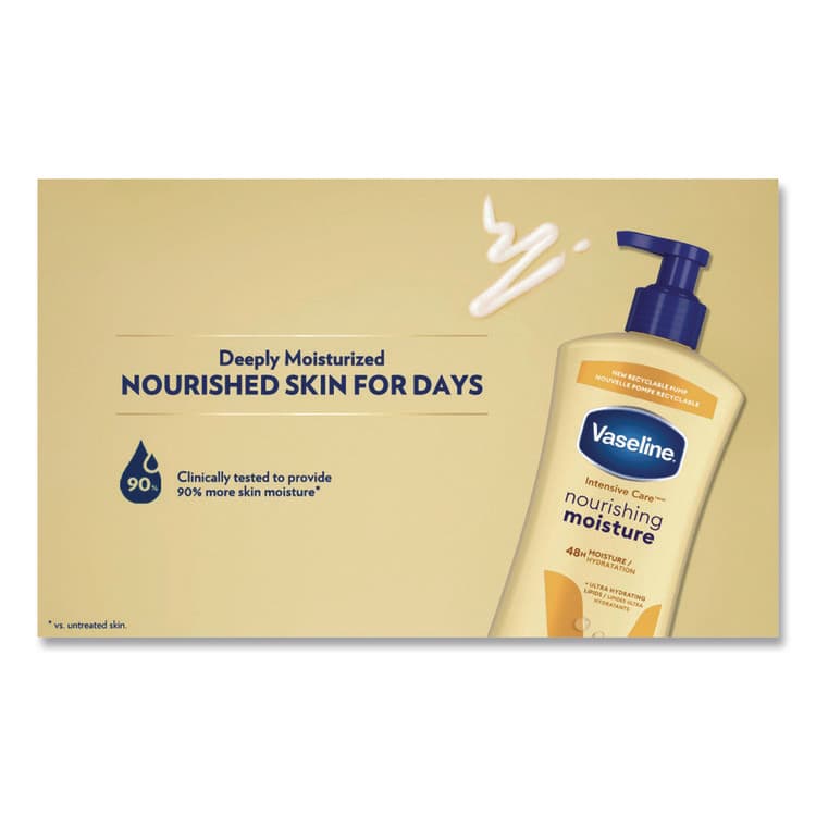 UNILEVER Intensive Care Nourishing Moisture Body Lotion, 20.3 oz Pump Bottle, 4/Carton (UNI07900) thumbnail 4