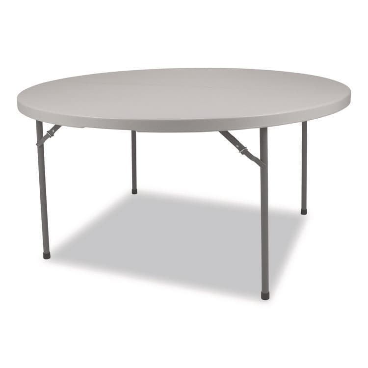 NATIONAL PUBLIC SEATING Comfort Max Fold-in-Half Table, Round, 60w x 60d x 29.25h, Speckled Gray Top, Gray Base/Legs (NPSCMFIH60R)