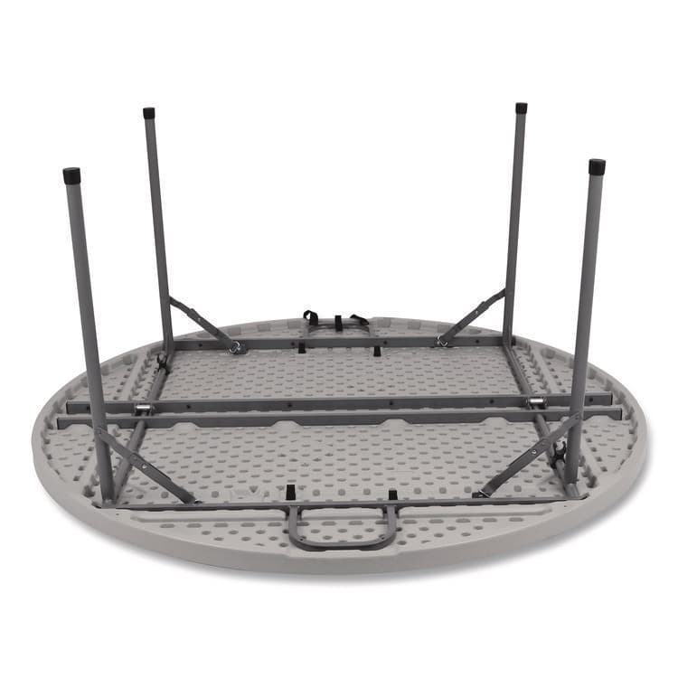 NATIONAL PUBLIC SEATING Comfort Max Fold-in-Half Table, Round, 60w x 60d x 29.25h, Speckled Gray Top, Gray Base/Legs (NPSCMFIH60R) thumbnail 2