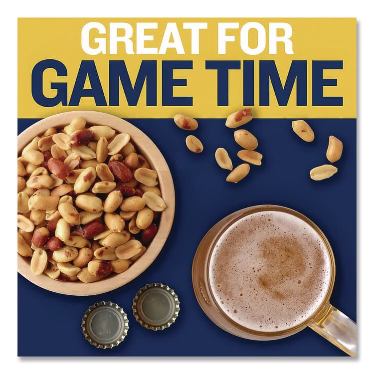 KRAFT FOODS, Cocktail Peanuts, Salted, 35 oz Canister (PTN07615) thumbnail 3