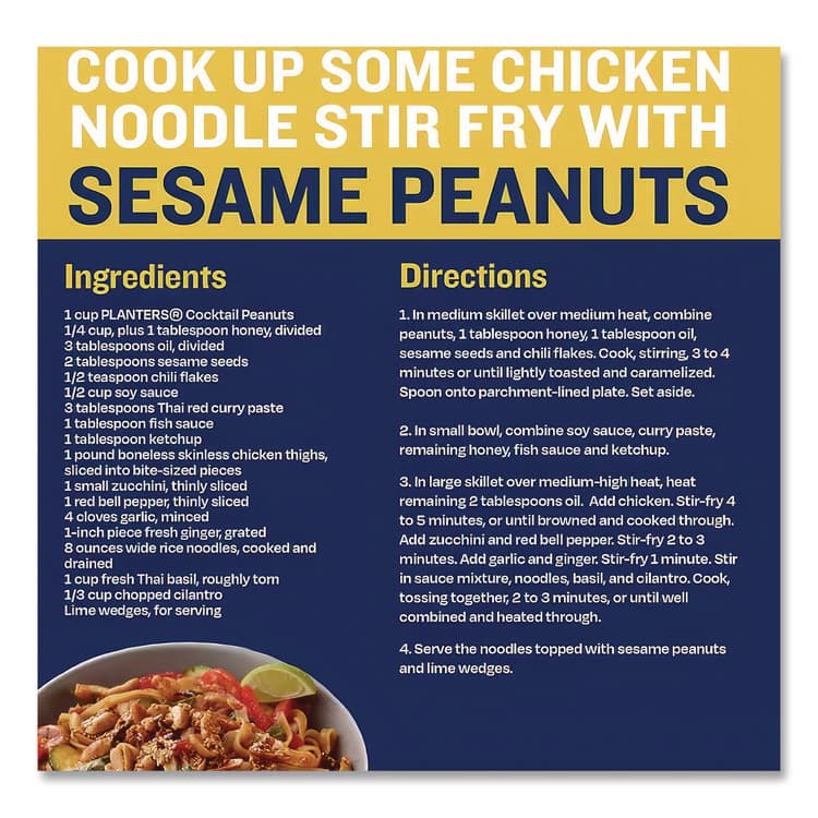 KRAFT FOODS, Cocktail Peanuts, Salted, 35 oz Canister (PTN07615) thumbnail 4