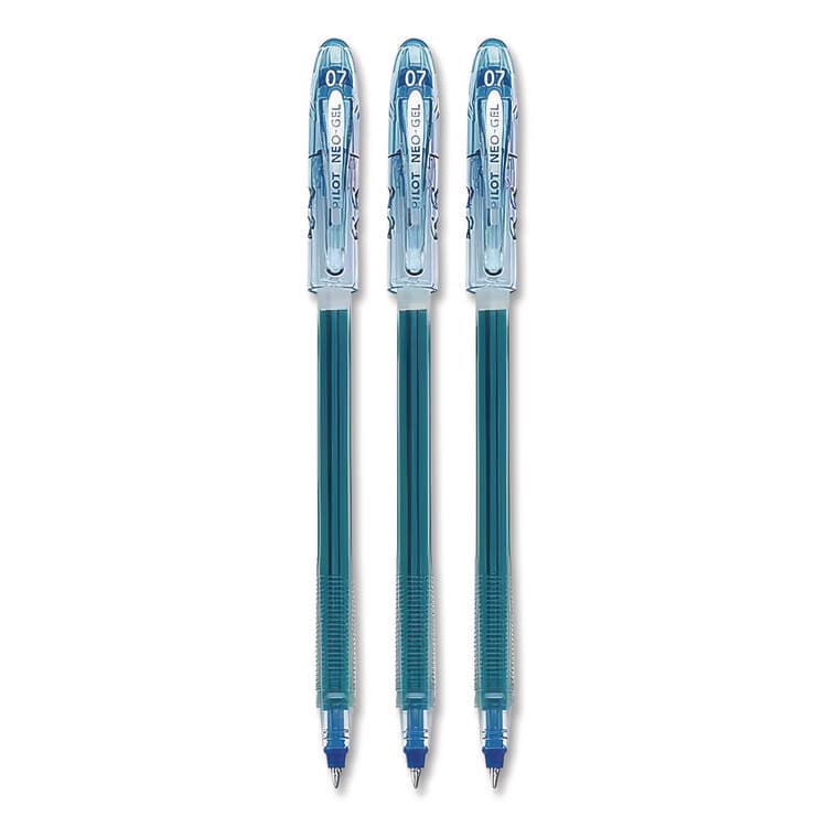 PILOT CORP. OF AMERICA Neo-Gel Gel Pen, Stick, Fine 0.7 mm, Blue Ink, Translucent Blue Barrel, 48/Pack (PIL84072) thumbnail 3
