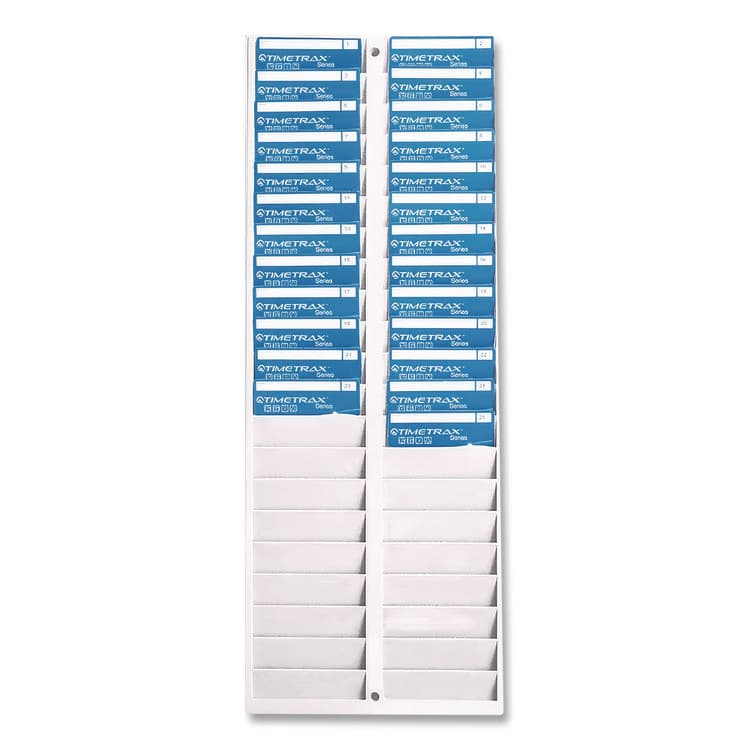 PYRAMID TECHNOLOGIES, . Time Card Rack, 40 Pockets, Plastic, Light Gray (PTI5004) thumbnail 2